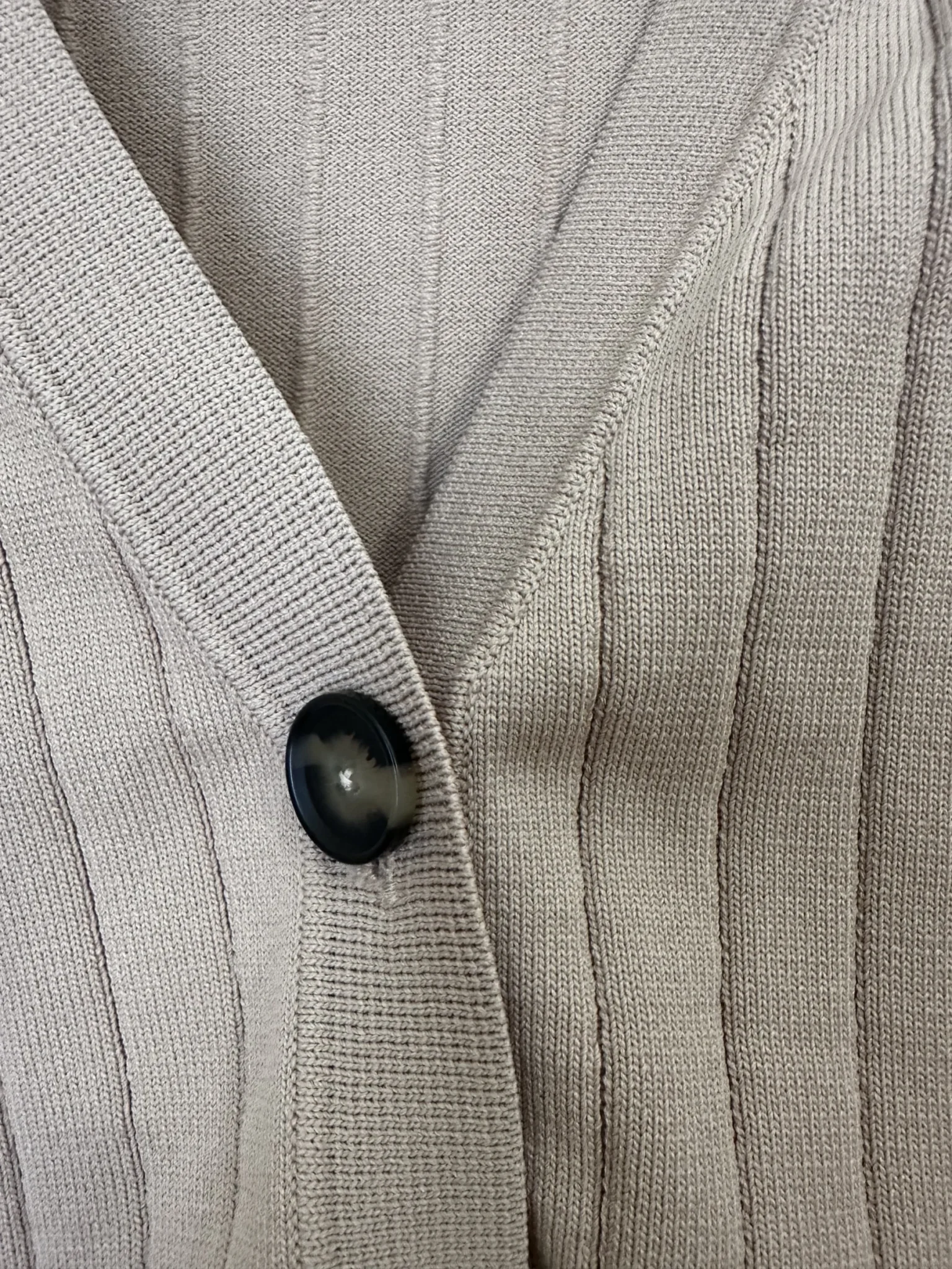 Image for Tristan beige ribbed cardigan size xs