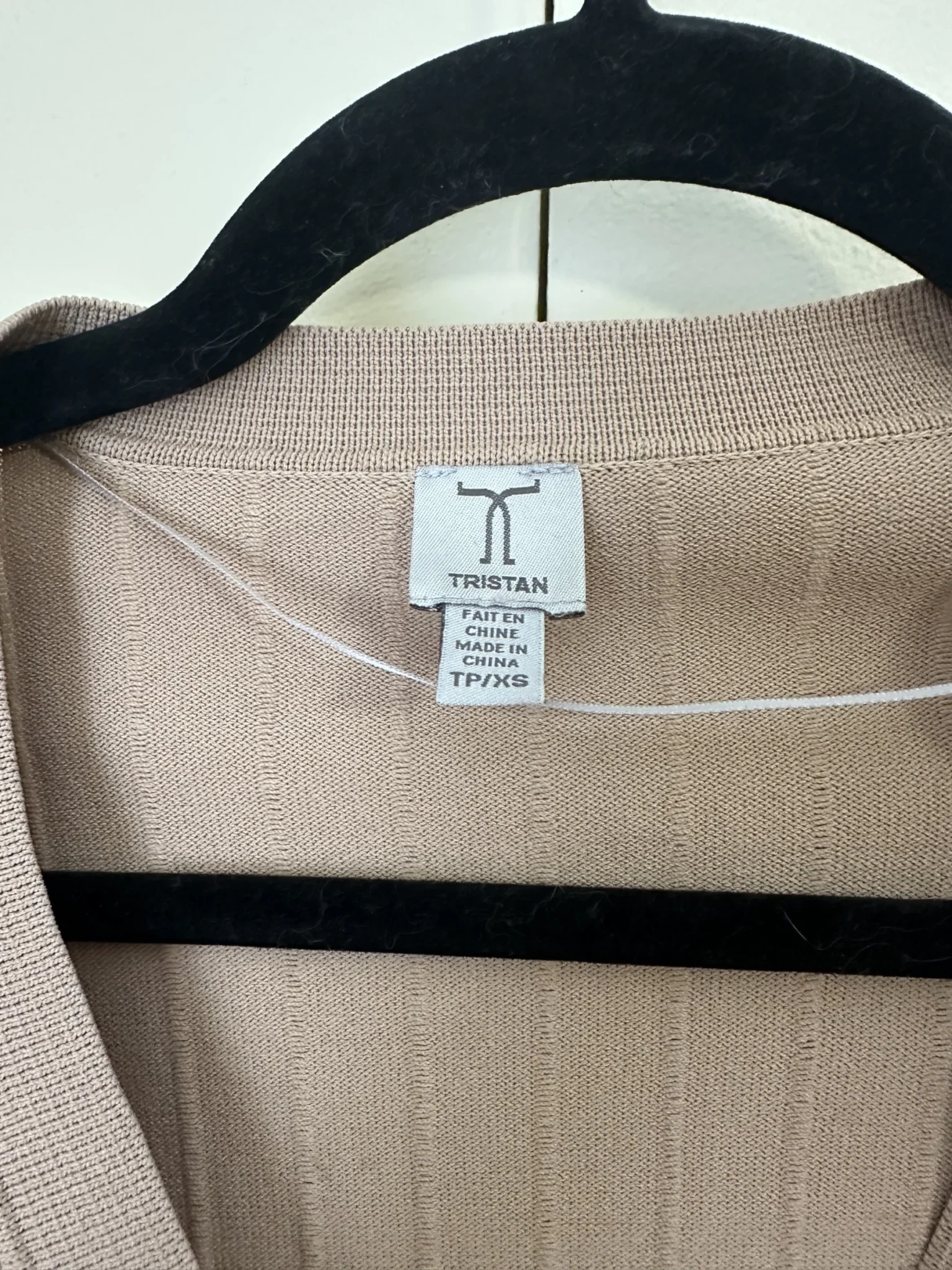 Image for Tristan beige ribbed cardigan size xs