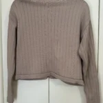 Thumbnail for Tristan beige ribbed cardigan size xs