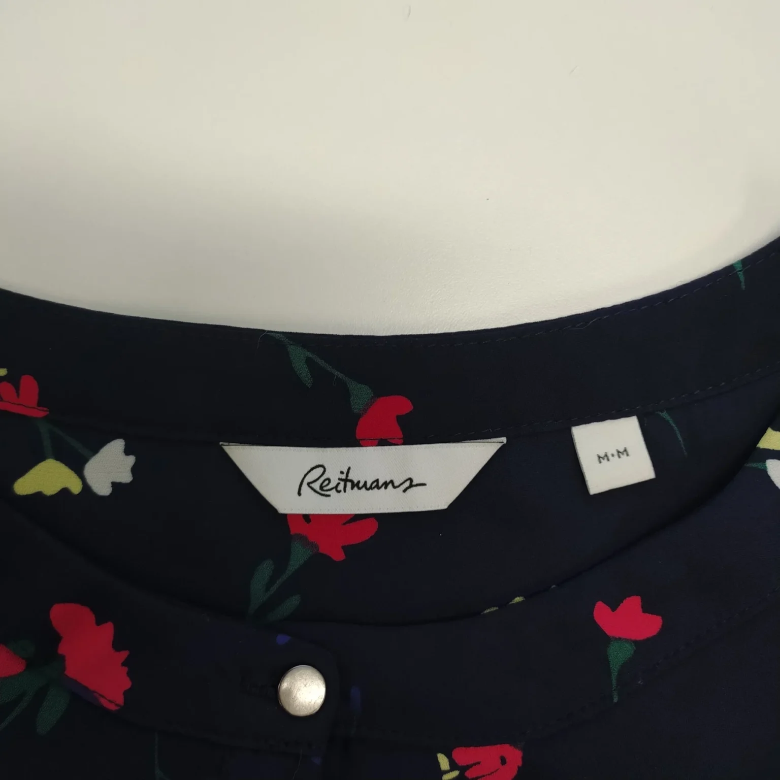 Image for blouse marine fleuries