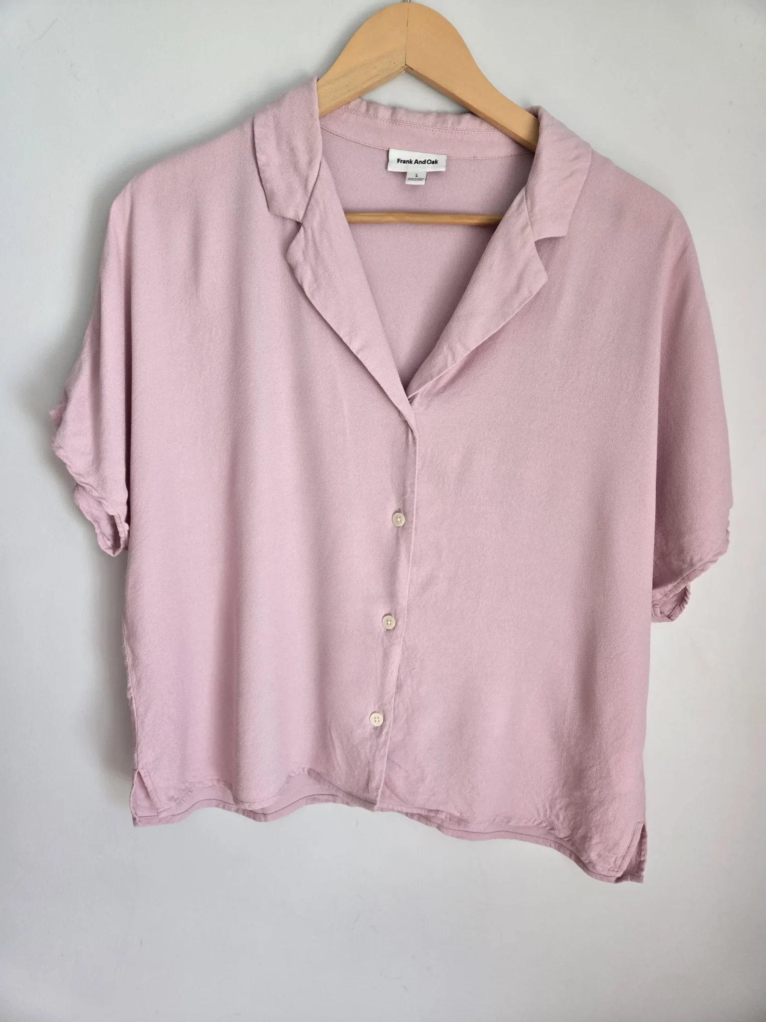 Featured image for Powder pink viscose shirt