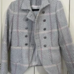 Featured thumbnail for Tristan pearl grey and pink tweed jacket size small