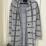 Featured thumbnail for Mid-season coat with houndstooth pattern by Novelti - size xs