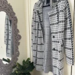Thumbnail for Mid-season coat with houndstooth pattern by Novelti - size xs