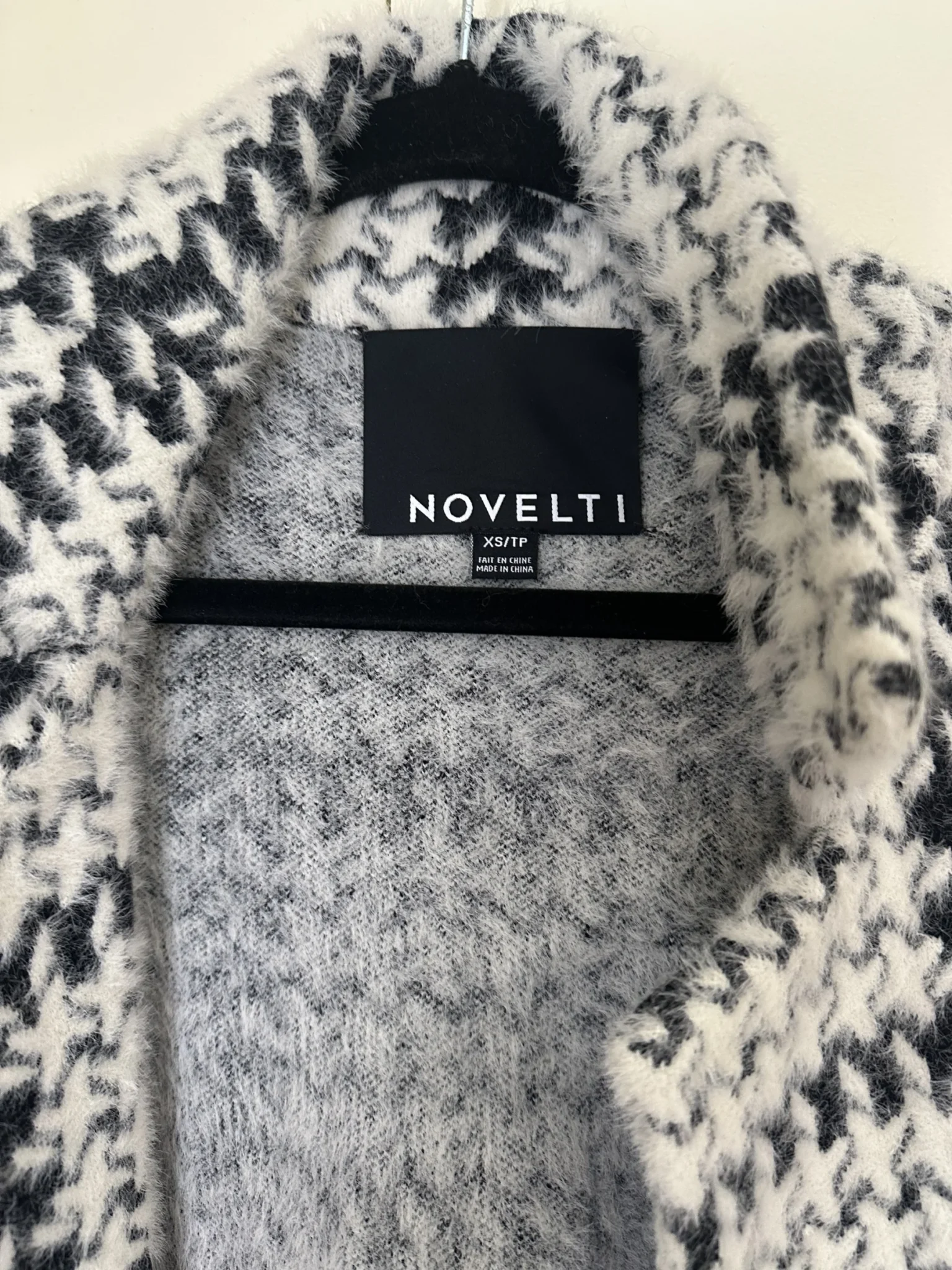 Image for Mid-season coat with houndstooth pattern by Novelti - size xs