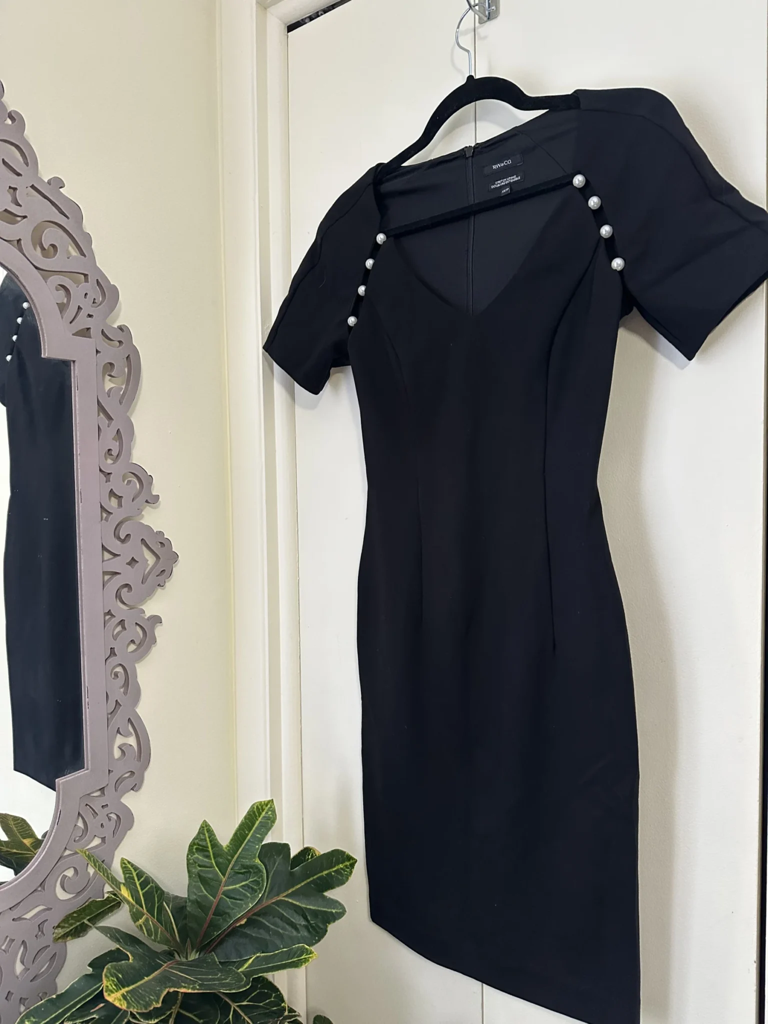 Image for Black dress with pearl detail - RW&CO size xs