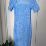 Featured thumbnail for Blue and white dress by Swedish brand Gina Tricot - size xs