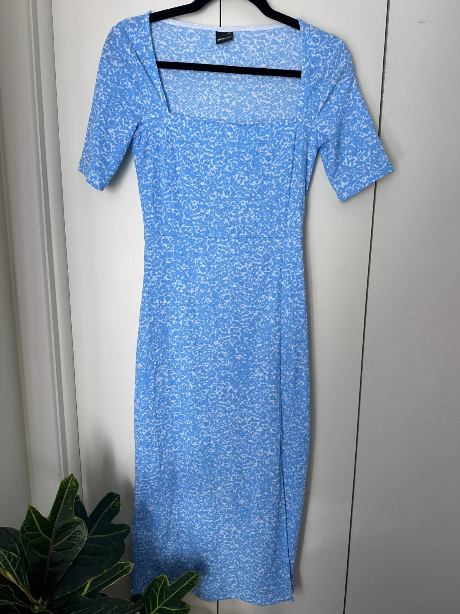 Featured image for Blue and white dress by Swedish brand Gina Tricot - size xs