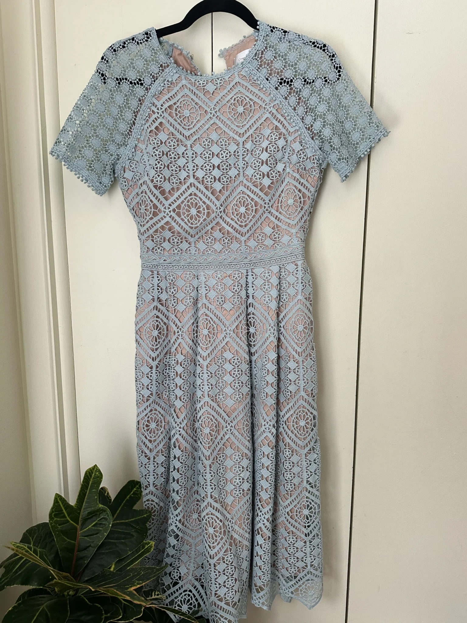 Featured image for Blue lace midi-length dress - boutique 1861 size small