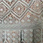 Thumbnail for Blue lace midi-length dress - boutique 1861 size small