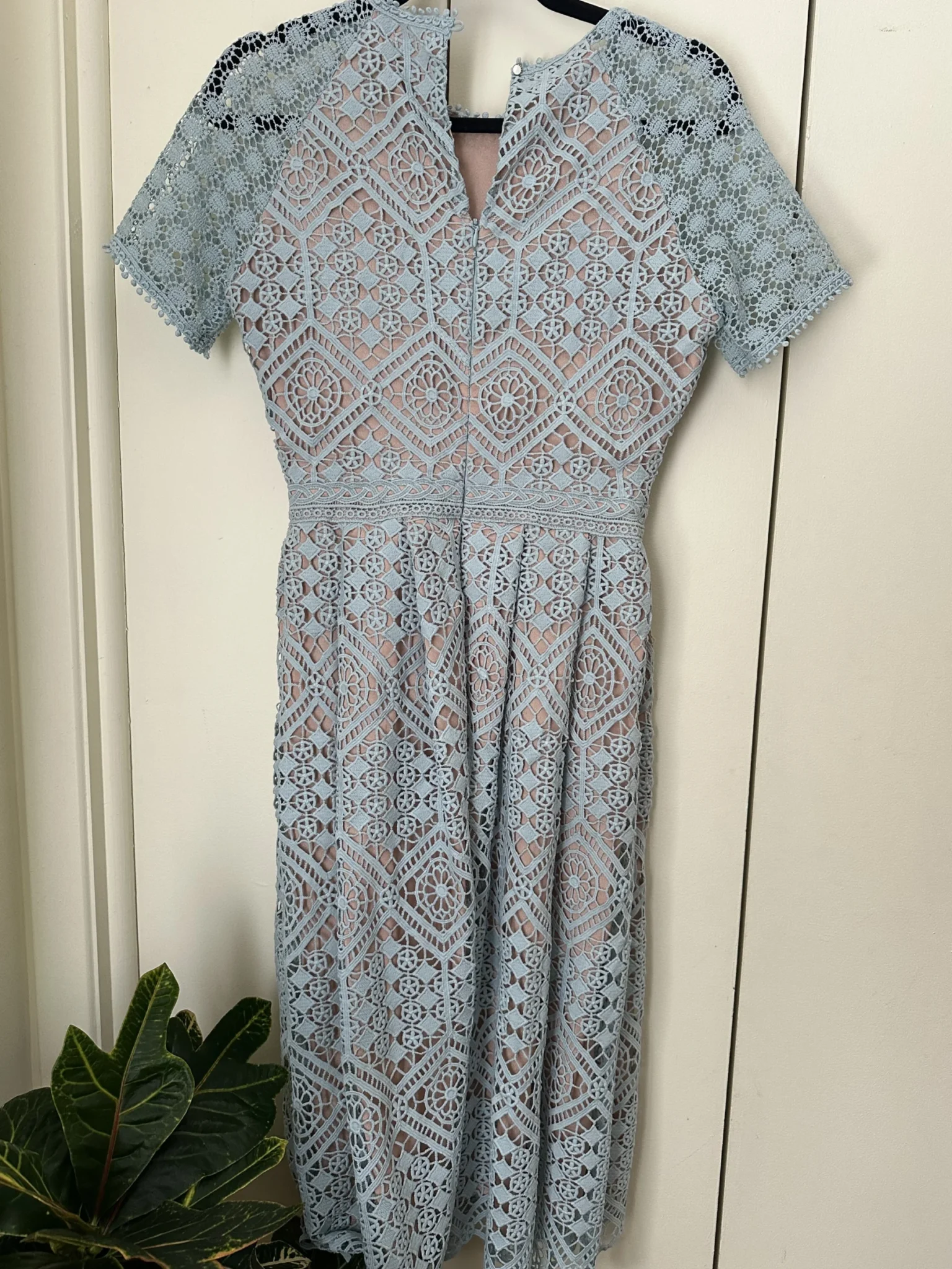 Image for Blue lace midi-length dress - boutique 1861 size small