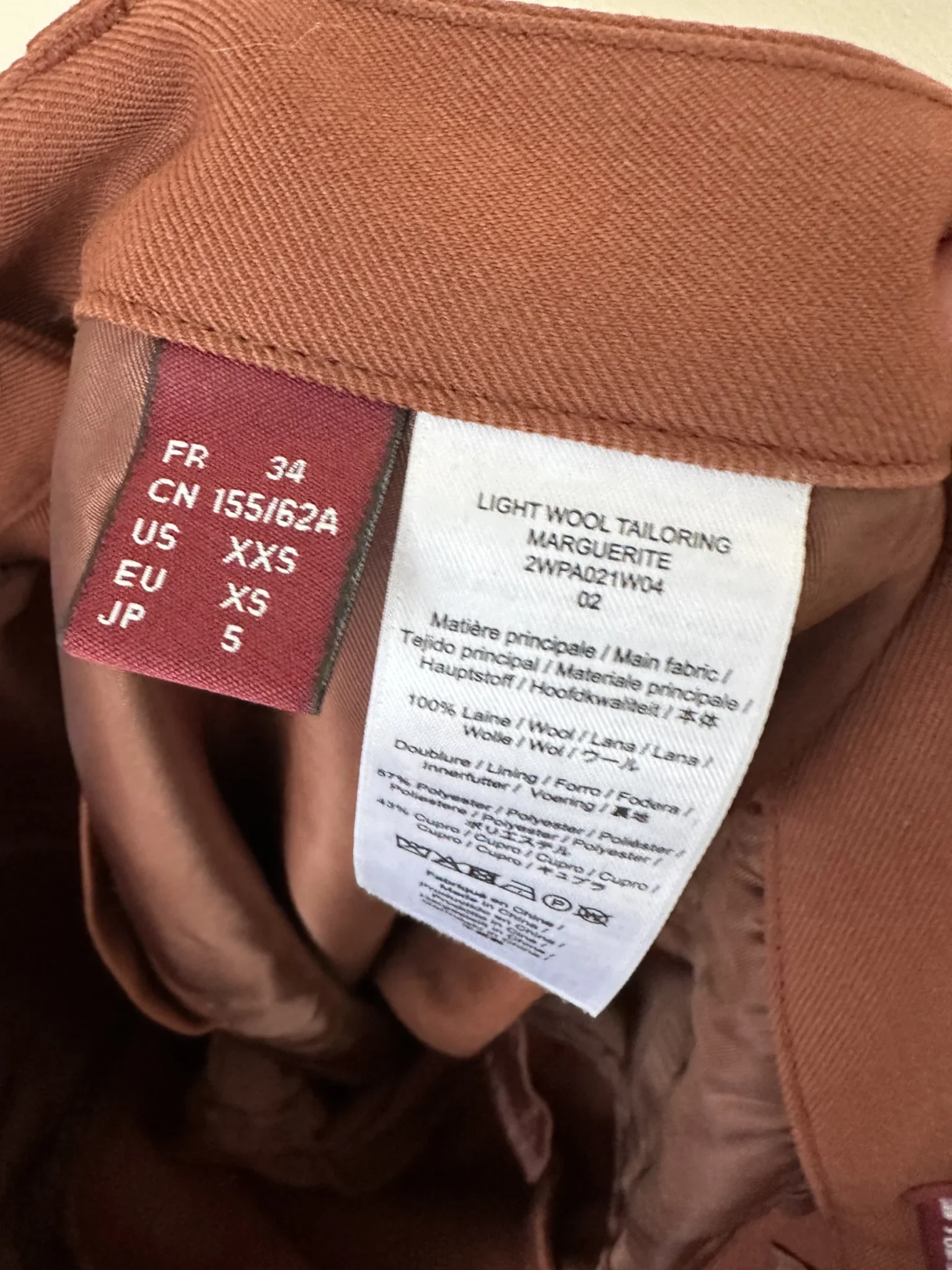Image for Marguerite trousers in 100% wool - Comptoir des cotonniers size 34 (xs)