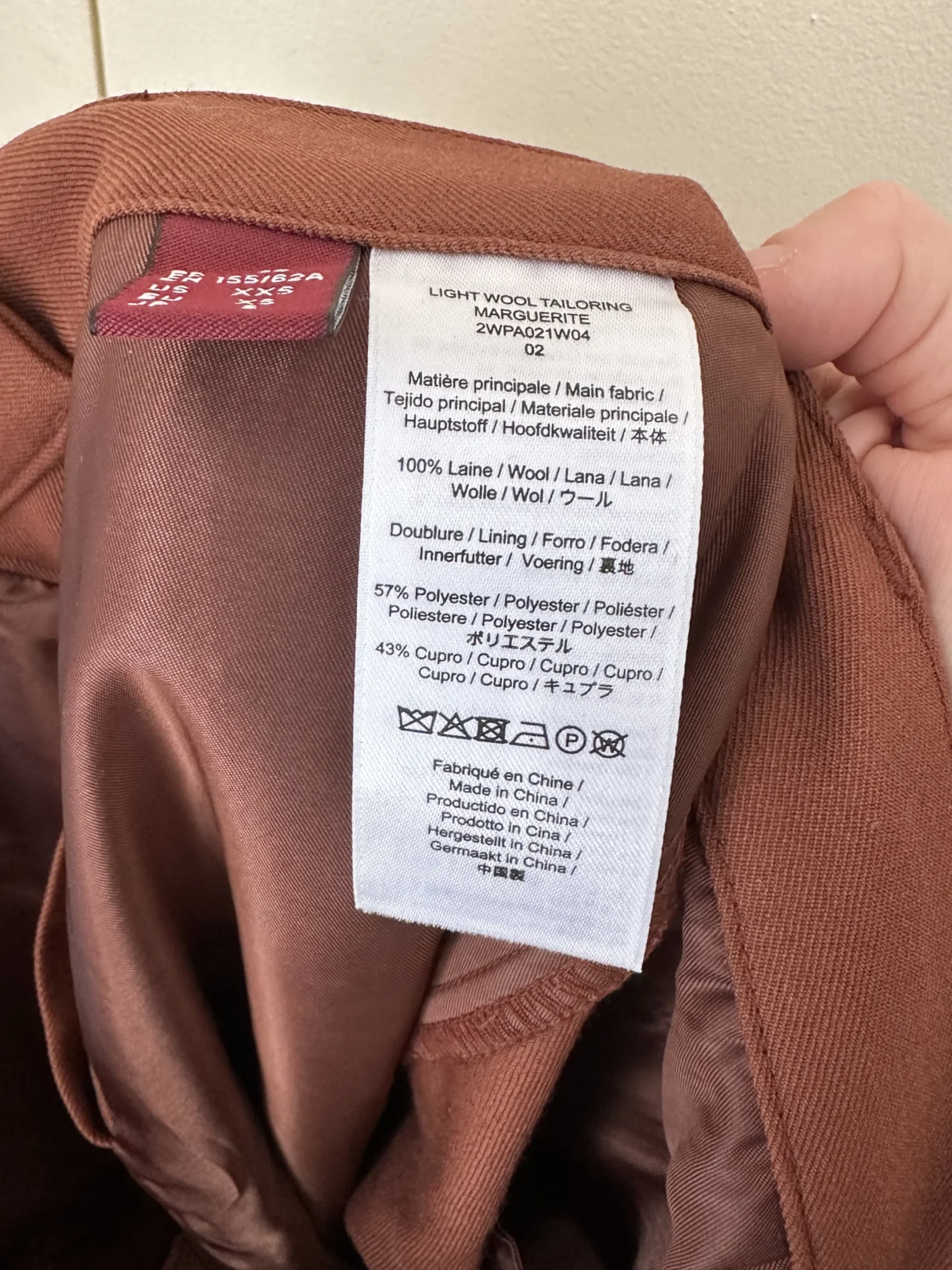 Image for Marguerite trousers in 100% wool - Comptoir des cotonniers size 34 (xs)