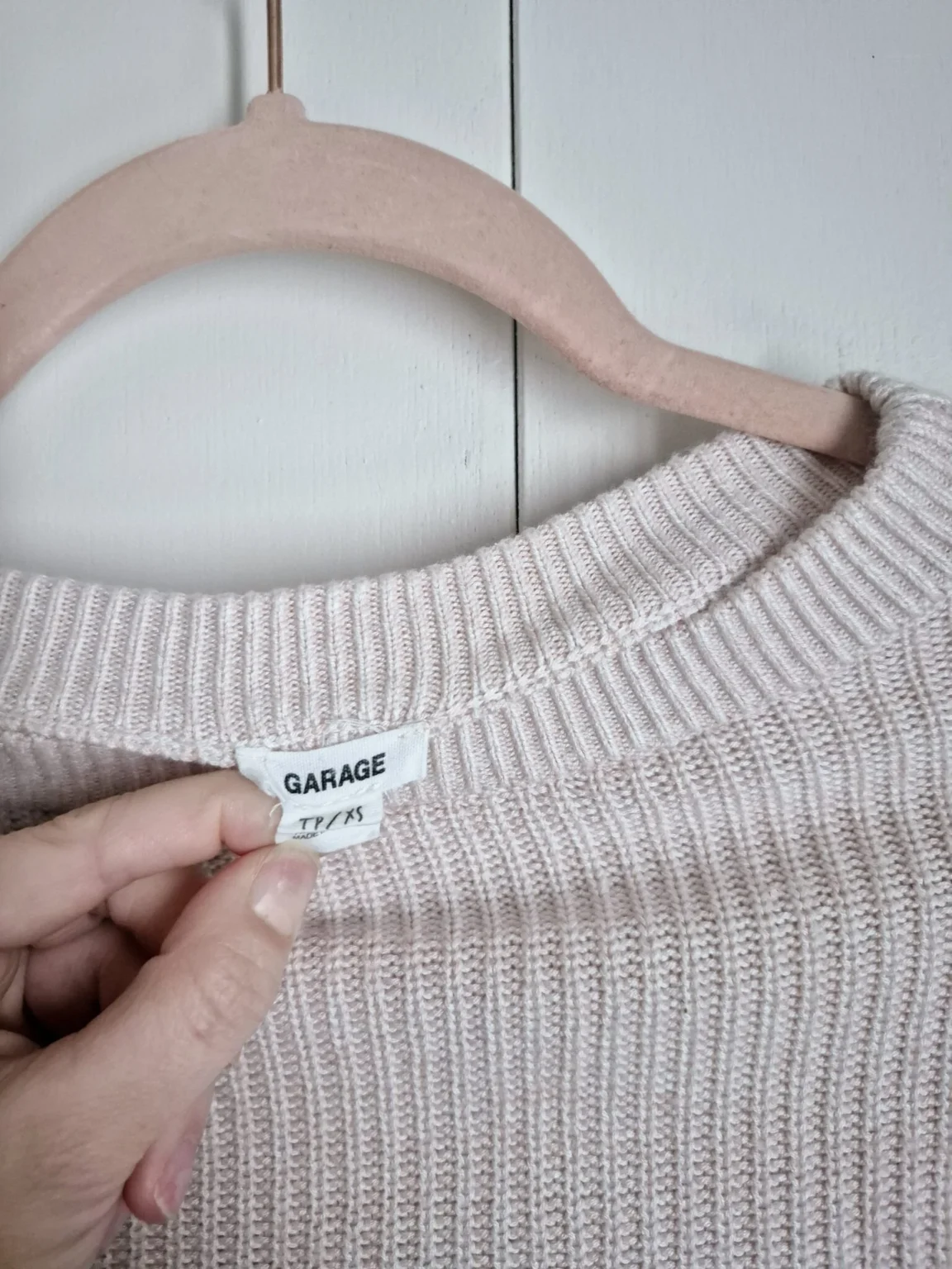 Image for Pull Garage rose pâle XS