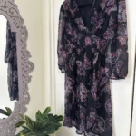 Featured thumbnail for Black paisley dress by Morgan size 34 (xs)