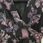 Thumbnail for Black paisley dress by Morgan size 34 (xs)