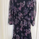 Thumbnail for Black paisley dress by Morgan size 34 (xs)