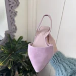 Thumbnail for Lilac suede Aldo heels size 6.5