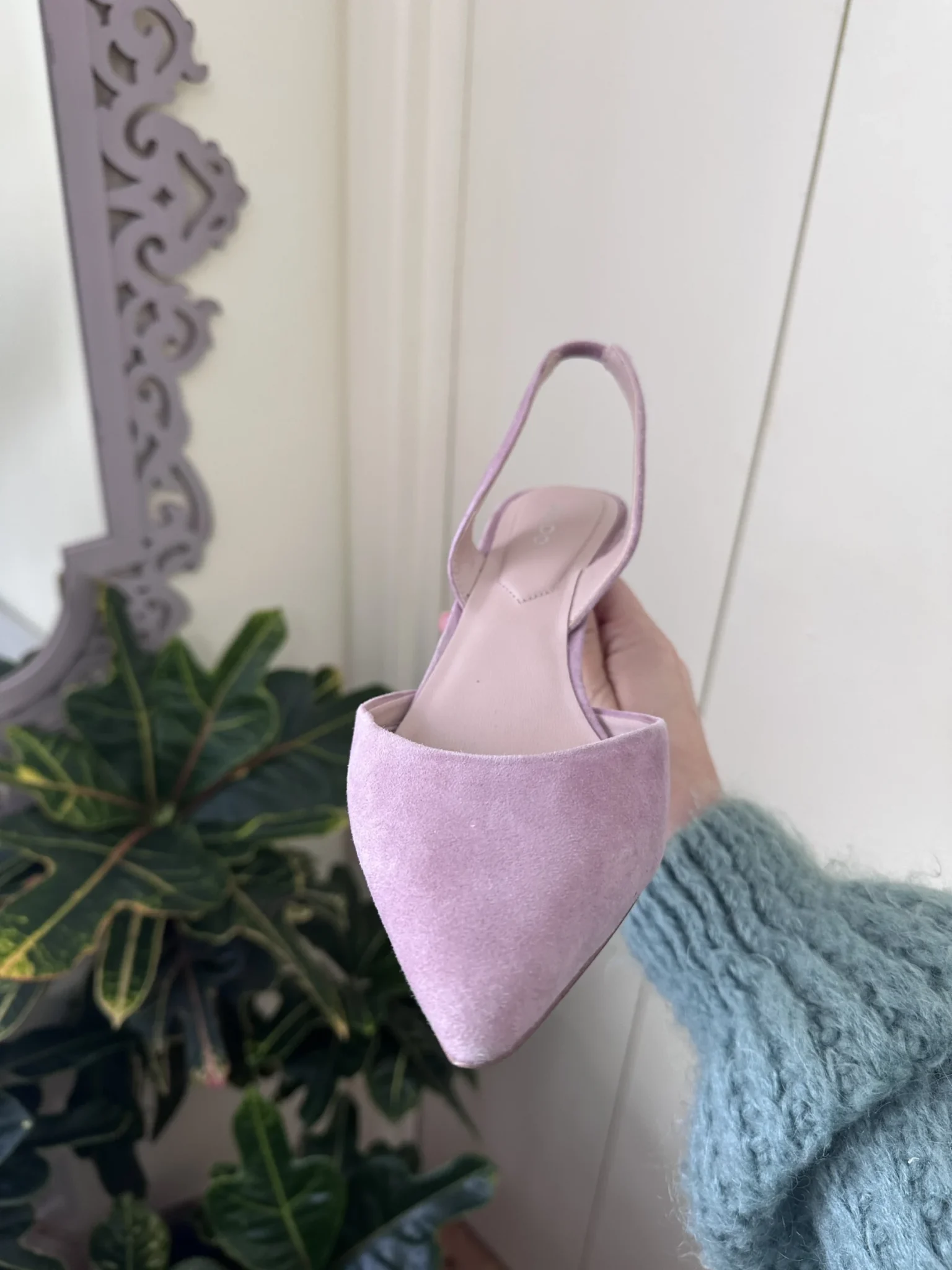 Image for Lilac suede Aldo heels size 6.5