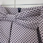 Thumbnail for Pale pink and black polka dot and bow skirt - Tristan size 2(Xs/s)