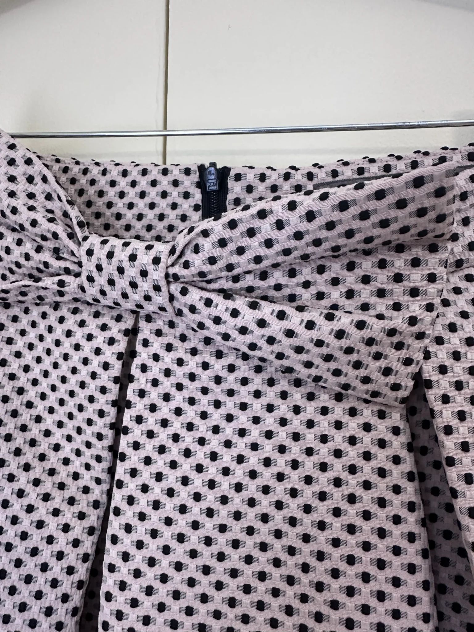 Image for Pale pink and black polka dot and bow skirt - Tristan size 2(Xs/s)