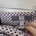 Thumbnail for Pale pink and black polka dot and bow skirt - Tristan size 2(Xs/s)