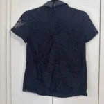 Thumbnail for Black lace top with satin collar - Tristan size xs