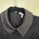 Thumbnail for Black lace top with satin collar - Tristan size xs