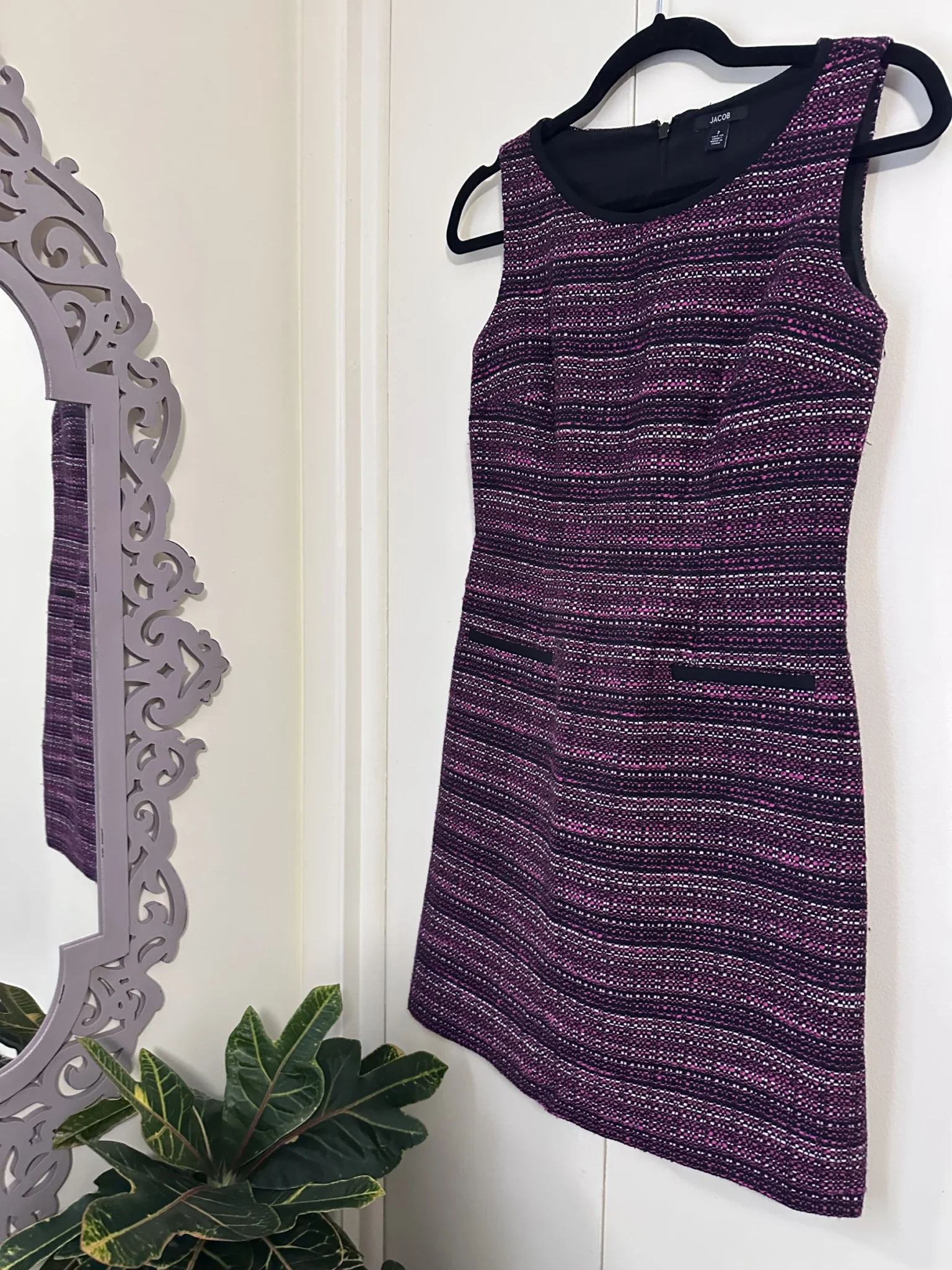 Image for Pink and black tweed dress - Jacobs size xs