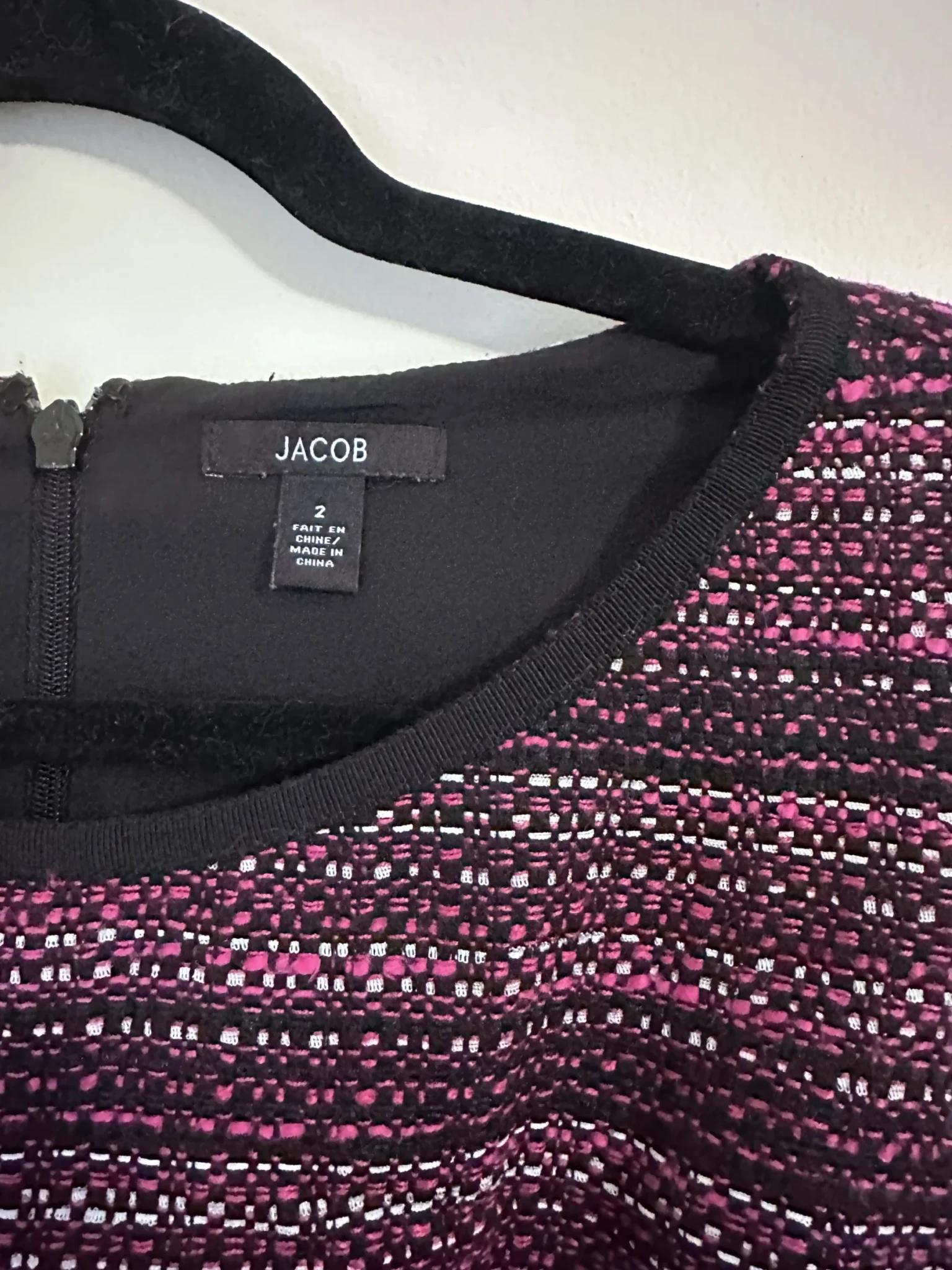 Image for Pink and black tweed dress - Jacobs size xs