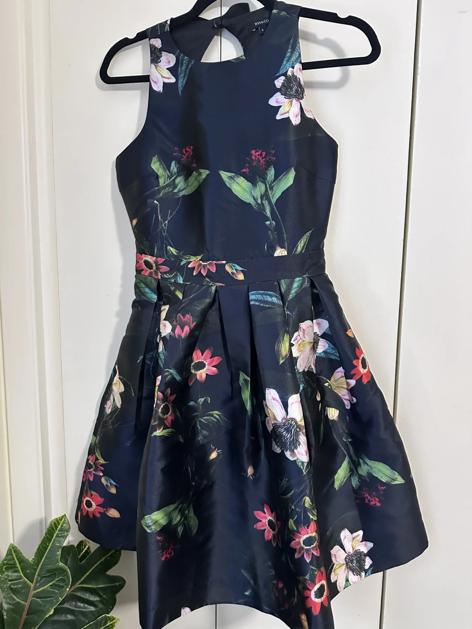 Featured image for Silky black floral dress 🖤 - RW&CO size 0 (xs)