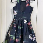 Thumbnail for Silky black floral dress 🖤 - RW&CO size 0 (xs)