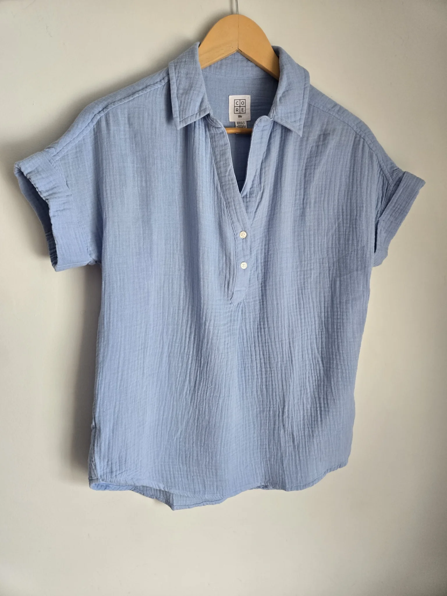 Featured image for Light blue top 💯 cotton