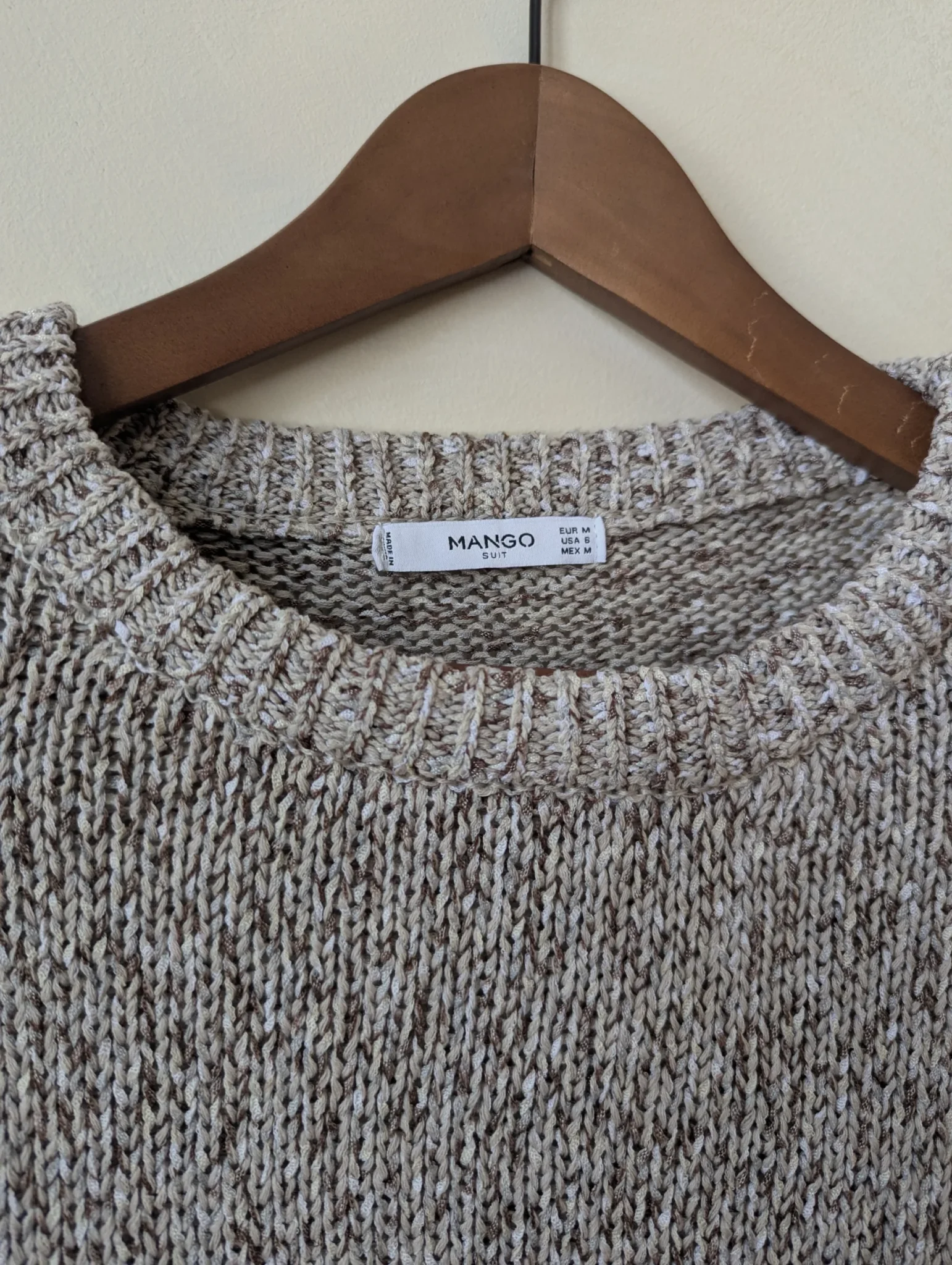 Image for T-shirt en maille Mango