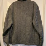 Thumbnail for Blazer ajusté en tweed anthracite – Mélange Laine (Taille XXXL, convient XXL)
