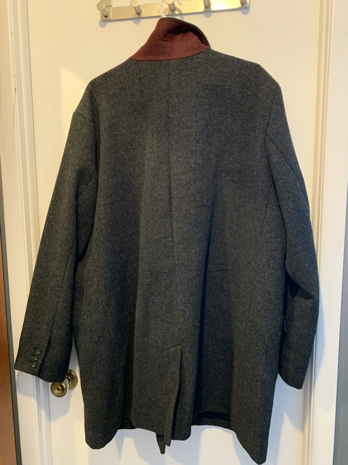 Image for Old Navy Wool Trench Coat - Charcoal (as new)