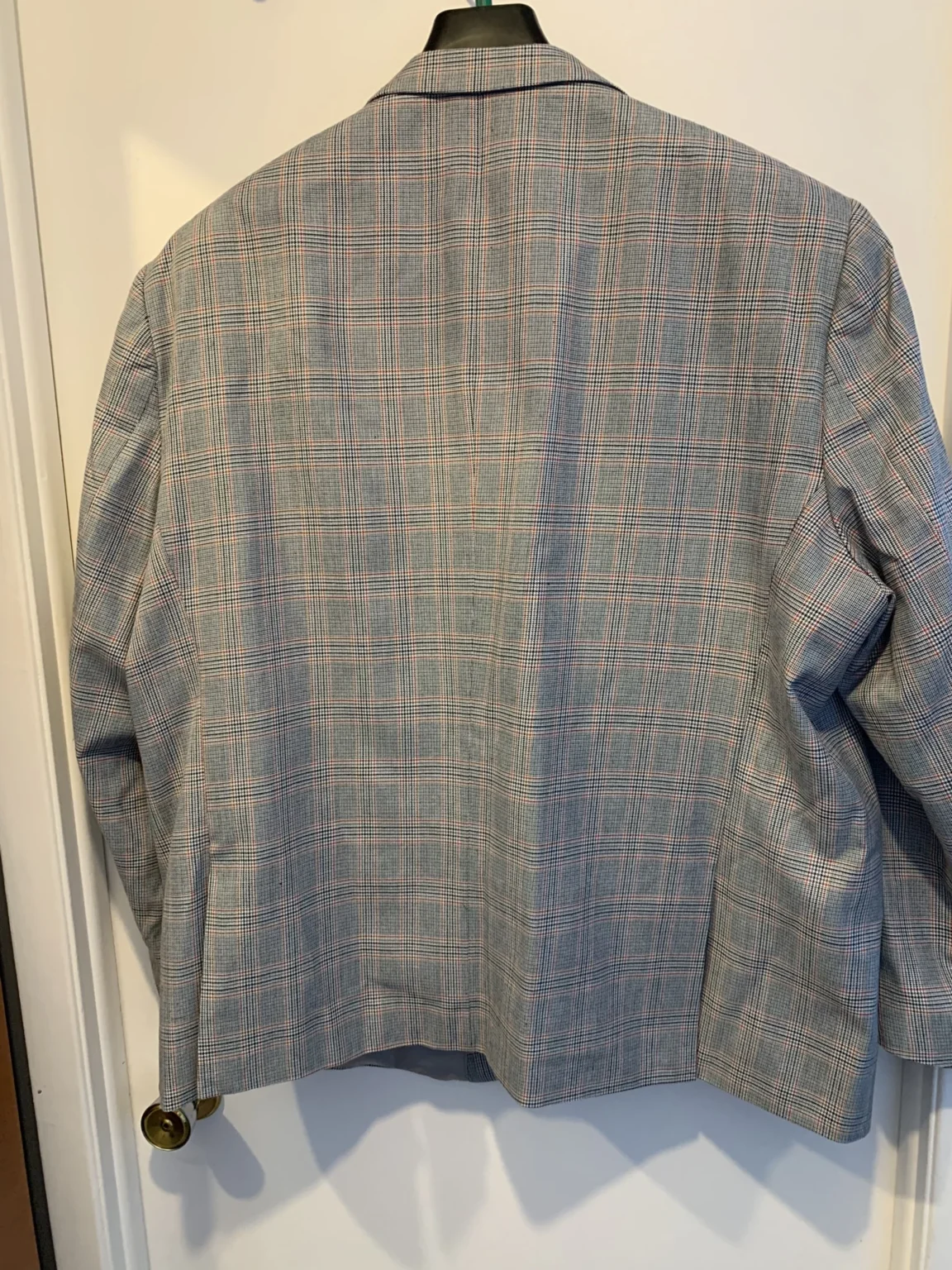 Image for Complet 3 pièces Alain Dupetit – Carreaux (Plaid) Gris & Rouge – 54R / 48W