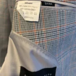 Thumbnail for Complet 3 pièces Alain Dupetit – Carreaux (Plaid) Gris & Rouge – 54R / 48W