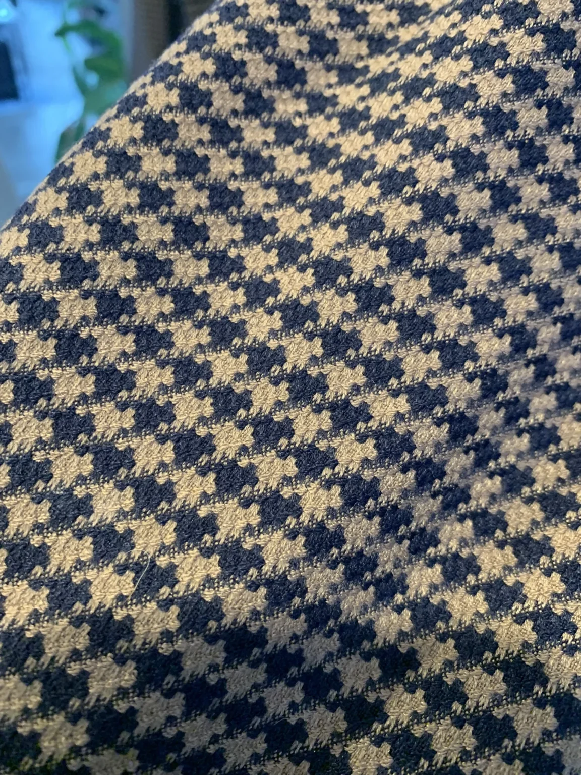 Image for Alain Dupetit Double Breasted Suit - Houndstooth Navy & Tan - 54R / 48W