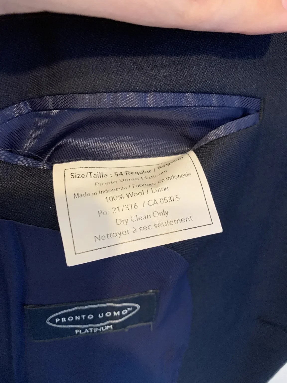 Image for Pronto Uomo Platinum 2-piece suit - Classic Navy - 54R / 48W