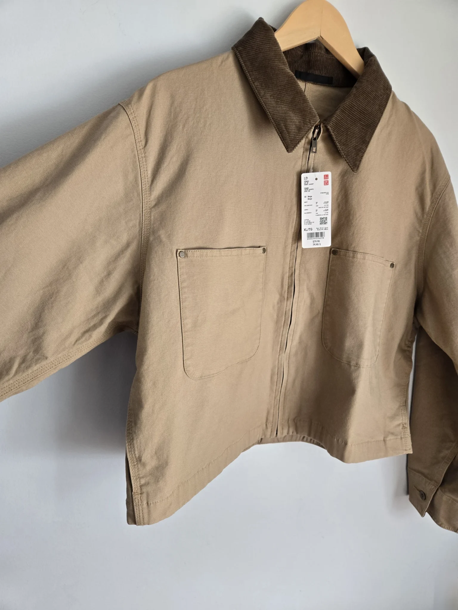 Image for New - Uniqlo short zip jacket