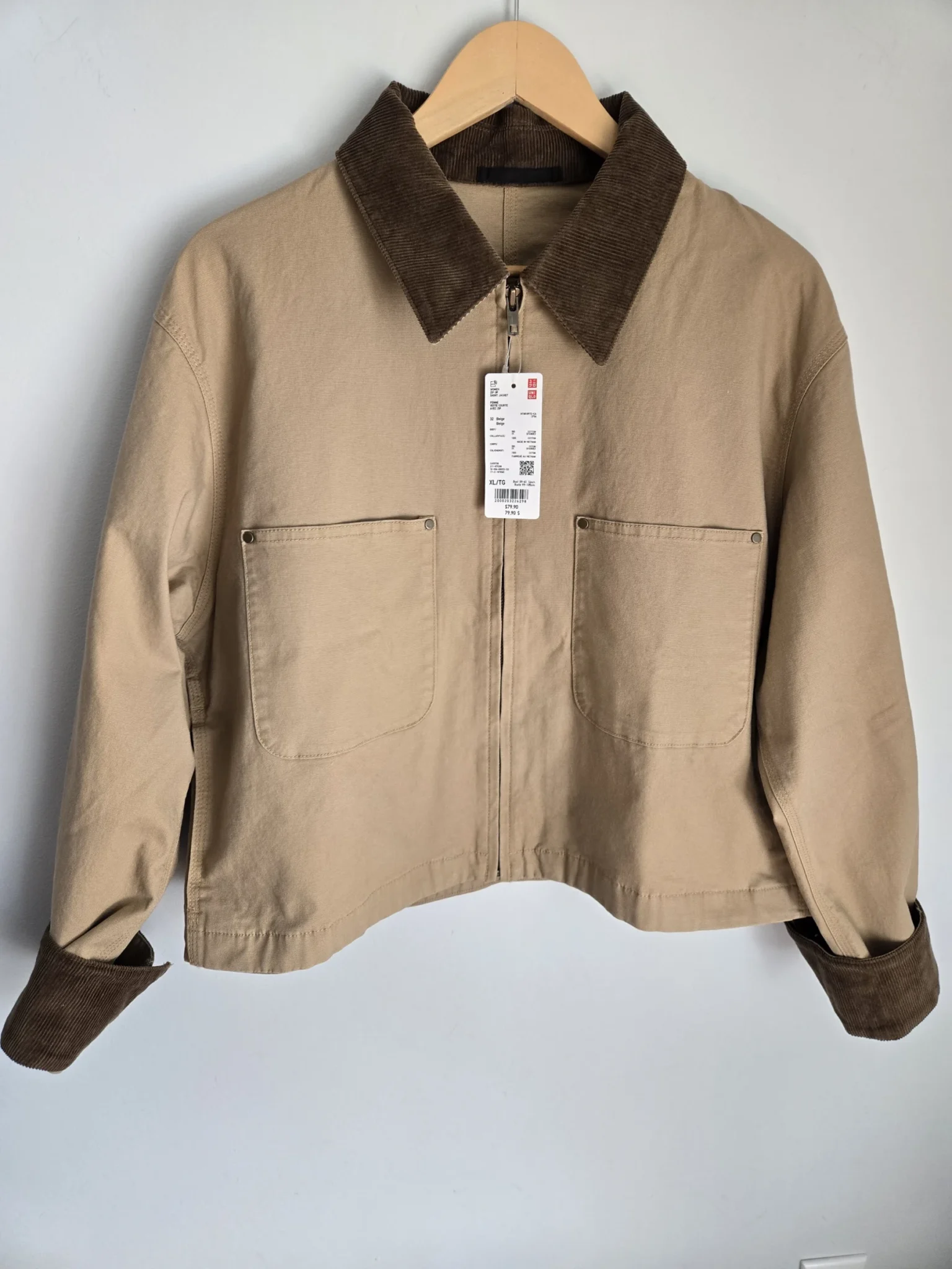 Image for New - Uniqlo short zip jacket