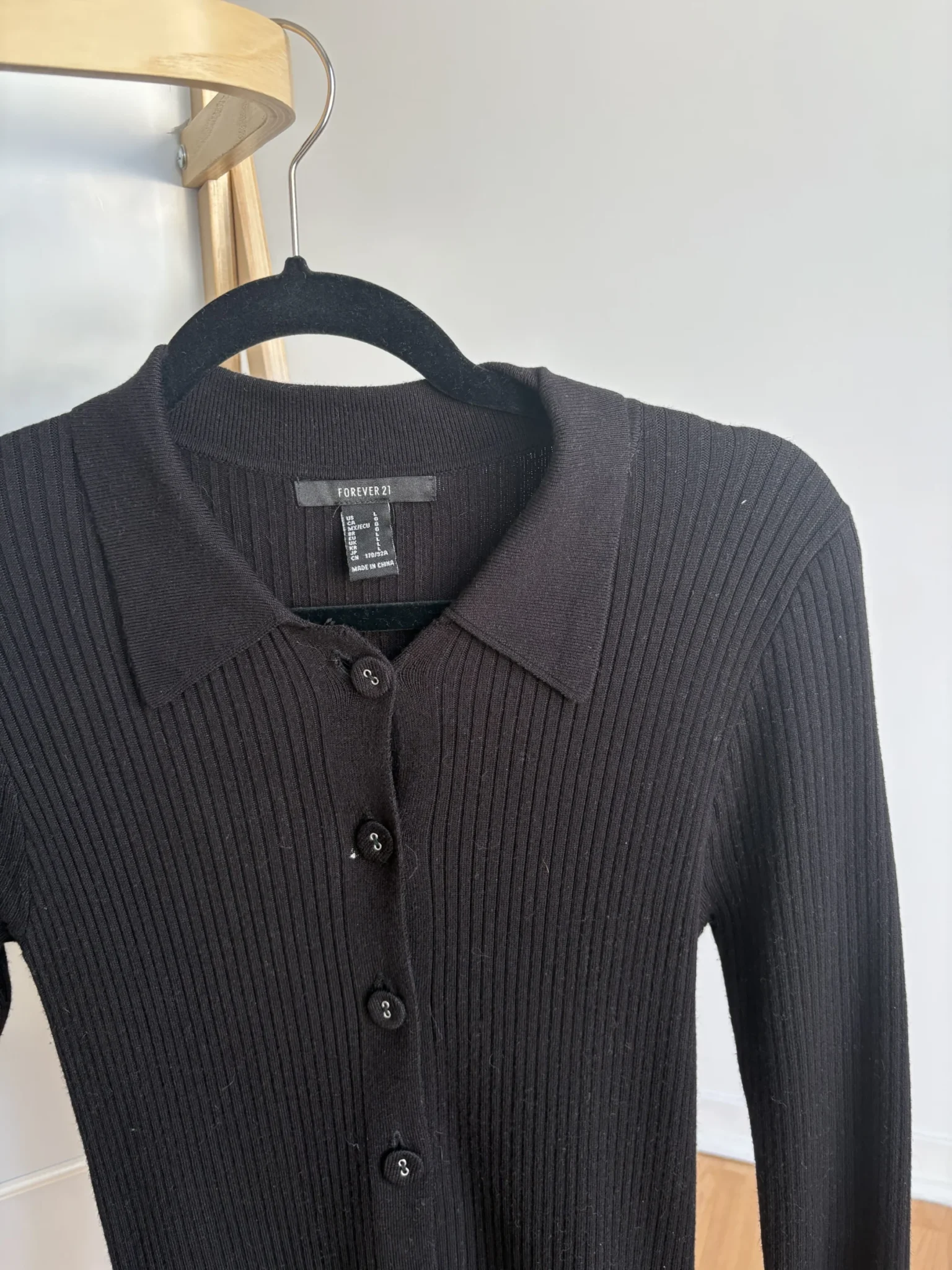 Image for Black button-down sweater-dress