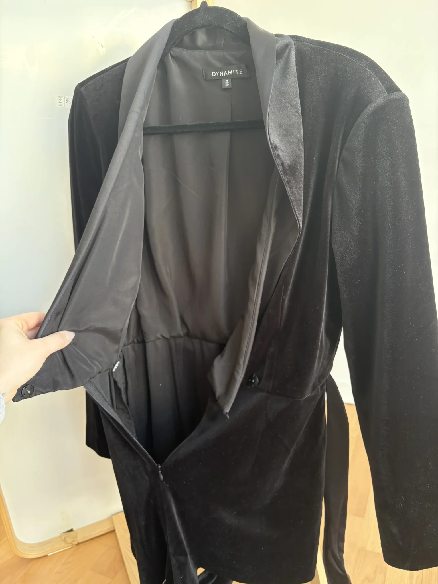 Image for Romper shorts jacket style in velvet