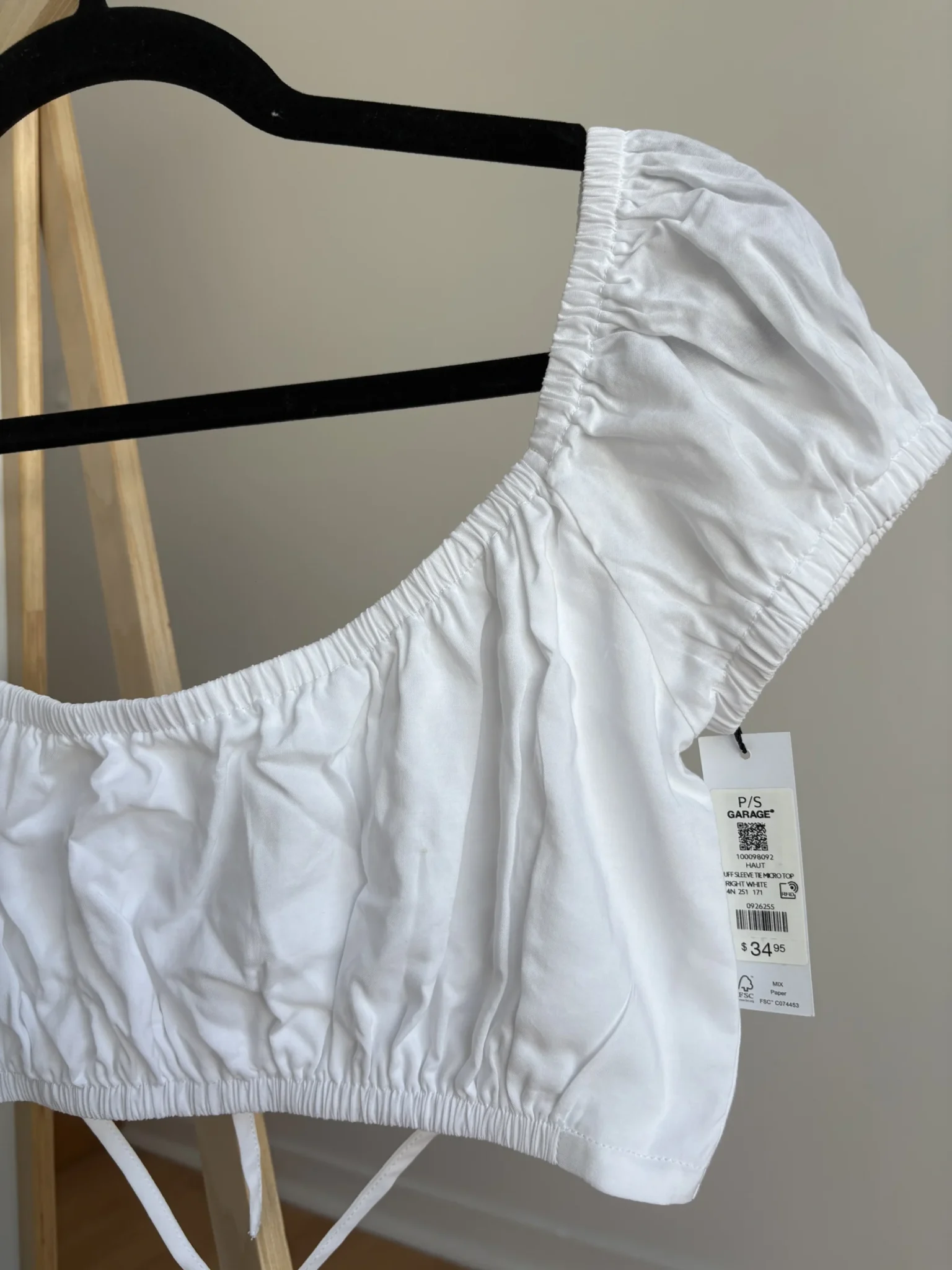 Image for Cropped top with open back