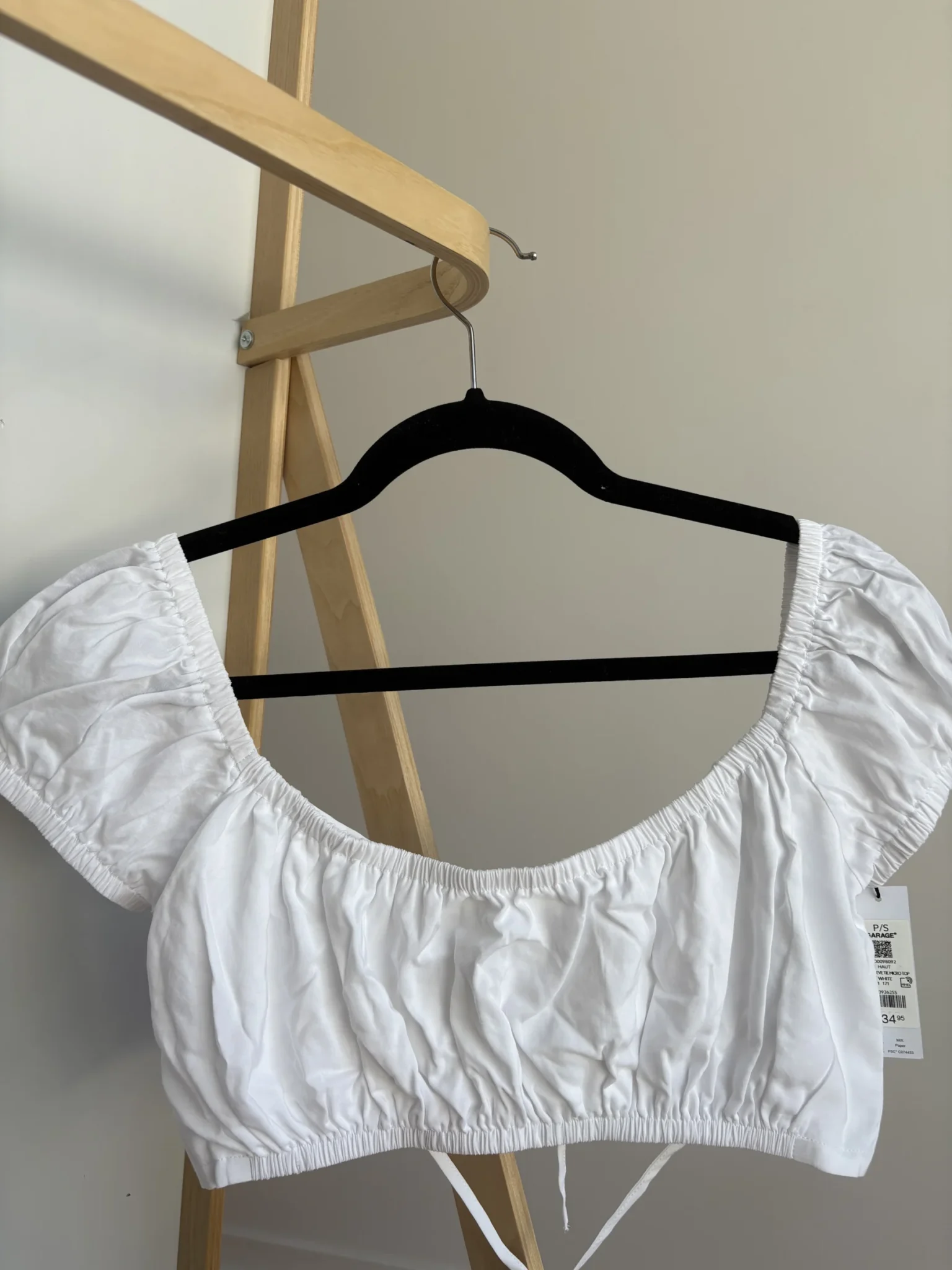 Image for Cropped top with open back