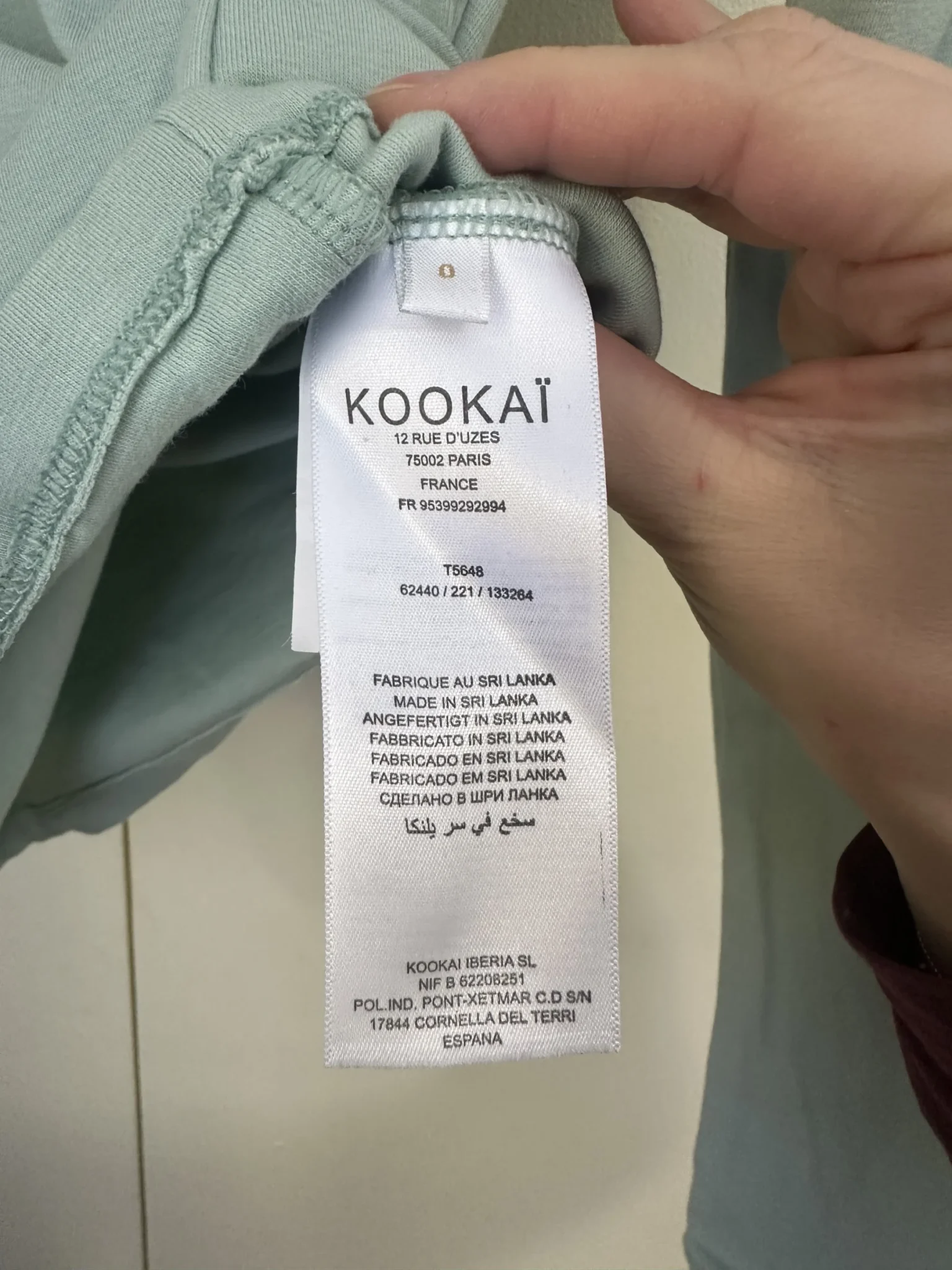 Image for Kookaï mint green long sleeve jumper - size 0 (xs)