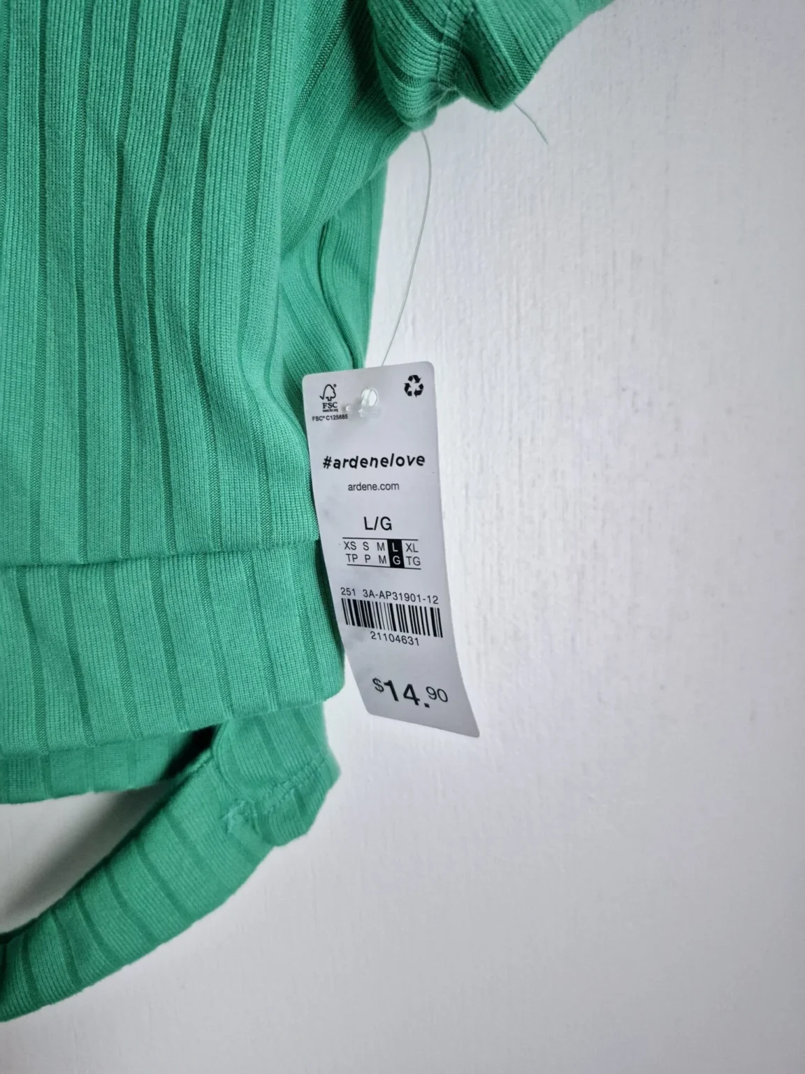 Image for T shirt vert Ardene Large neuf