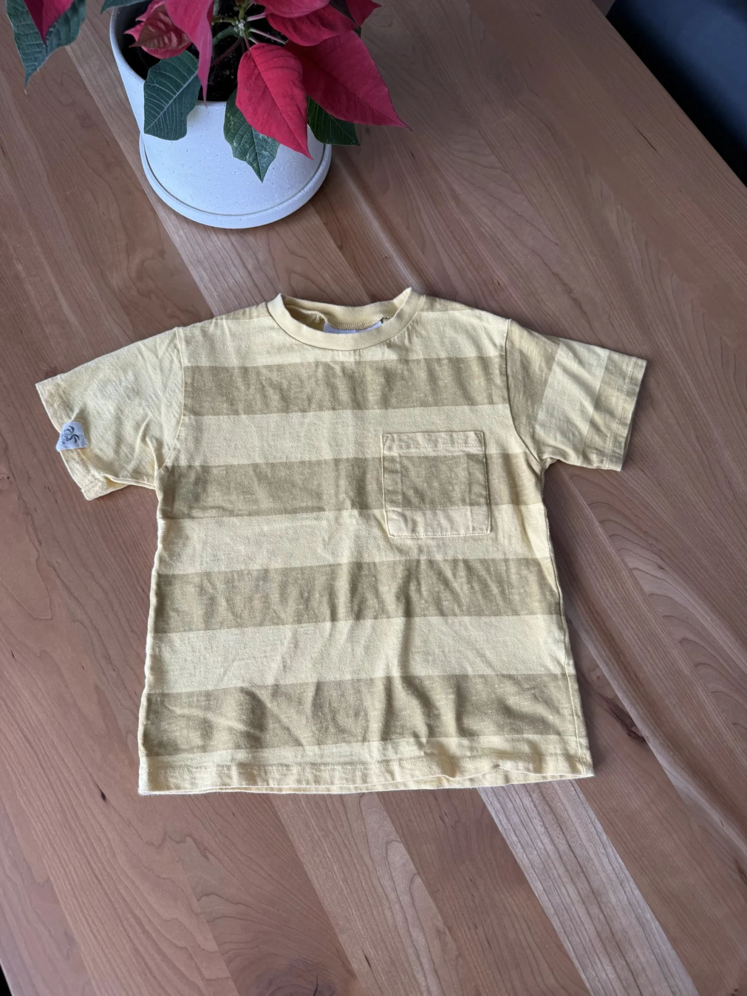 Featured image for Tshirt ligné jaune