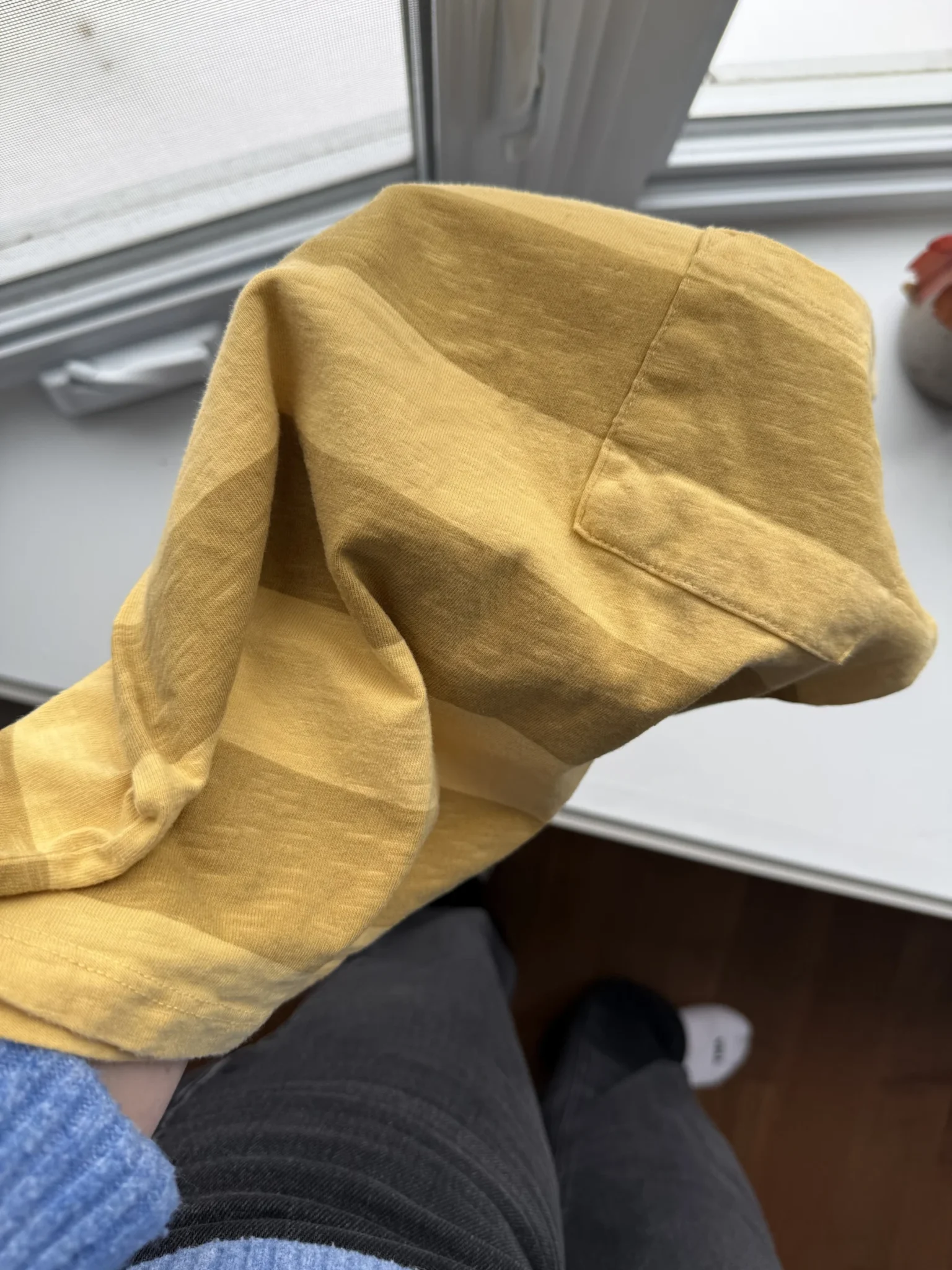 Image for Tshirt ligné jaune
